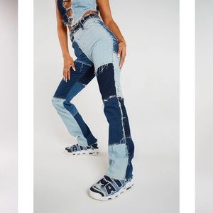 Jaded London Patchwork Boyfriend Jeans